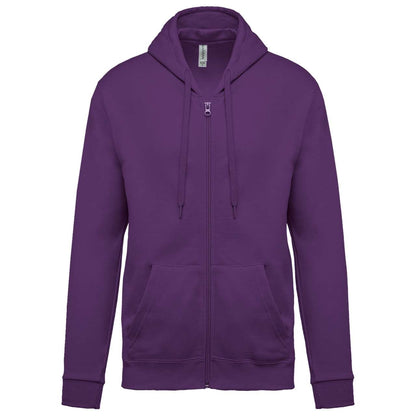 FULL ZIP HOODED SWEATSHIRT - Purple - Main