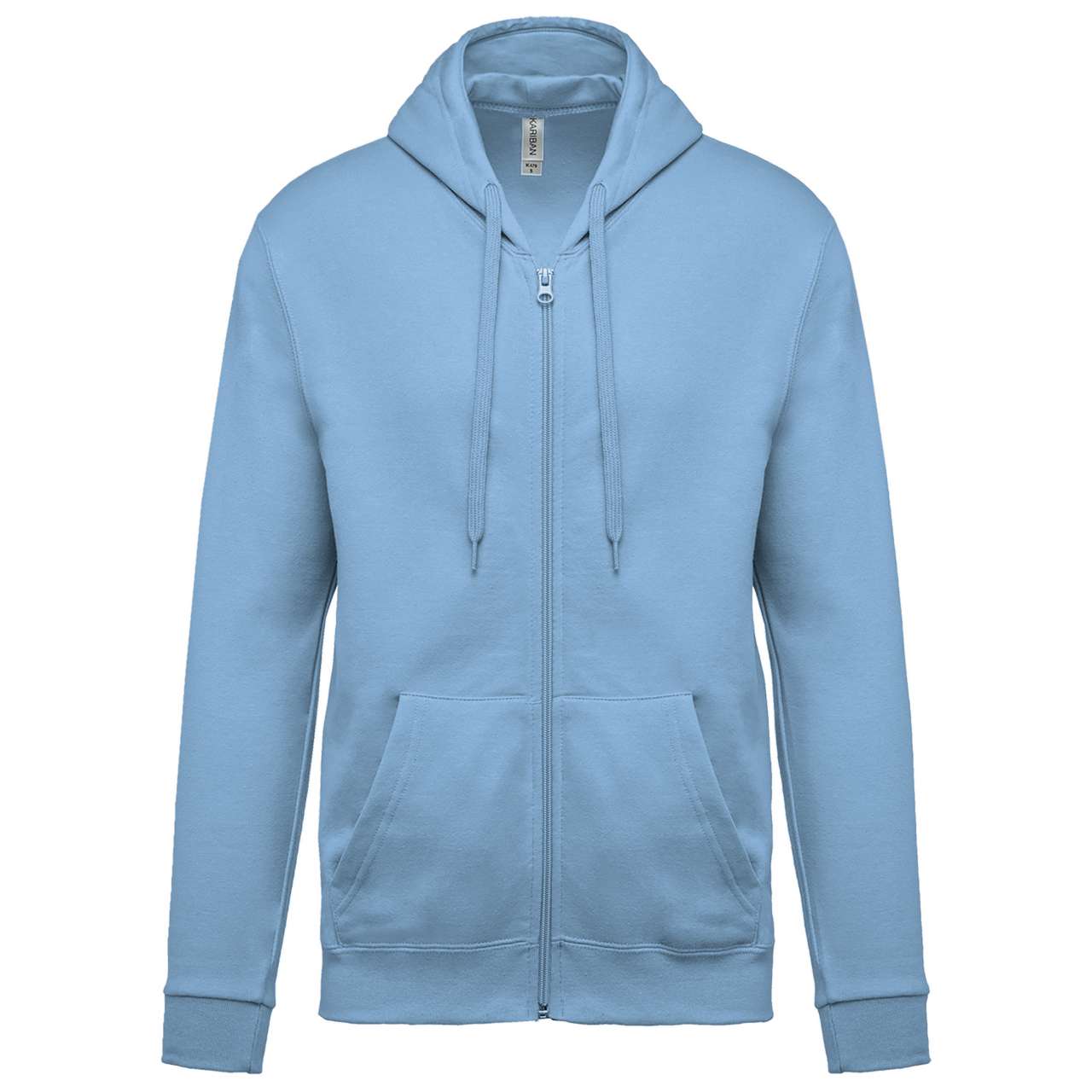 FULL ZIP HOODED SWEATSHIRT - Sky Blue - Main