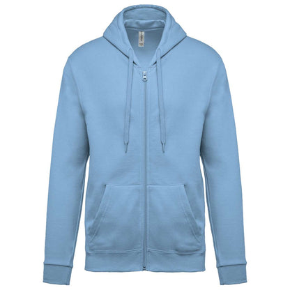 FULL ZIP HOODED SWEATSHIRT - Sky Blue - Main