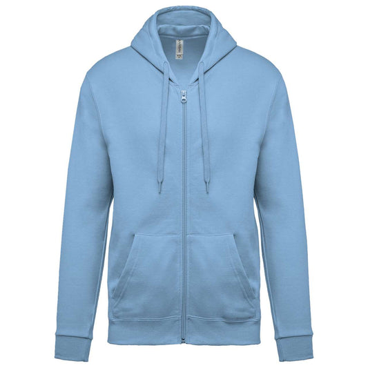 FULL ZIP HOODED SWEATSHIRT - Sky Blue - Main