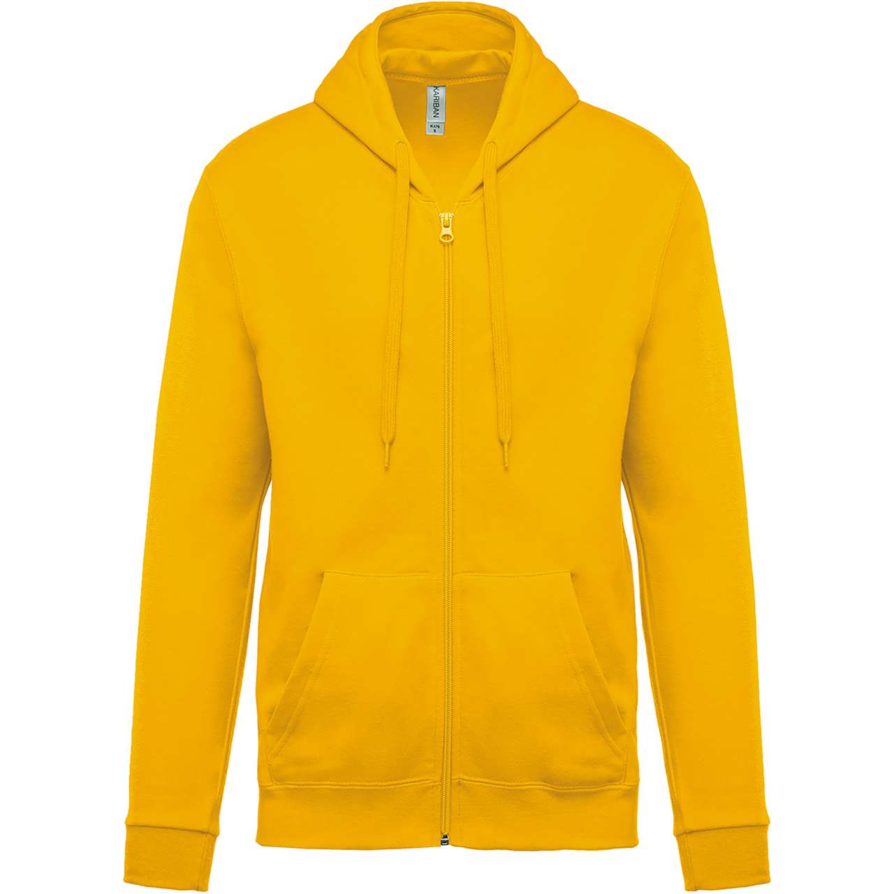 FULL ZIP HOODED SWEATSHIRT - Yellow - Main