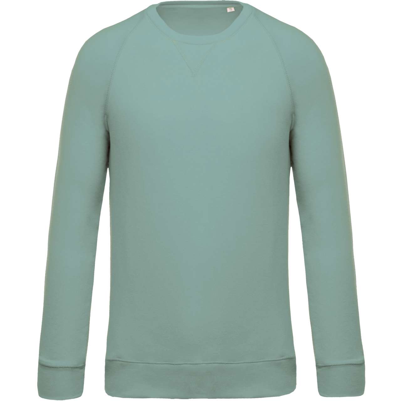 MEN'S ORGANIC COTTON CREW NECK RAGLAN SLEEVE SWEATSHIRT - Sage - Additional