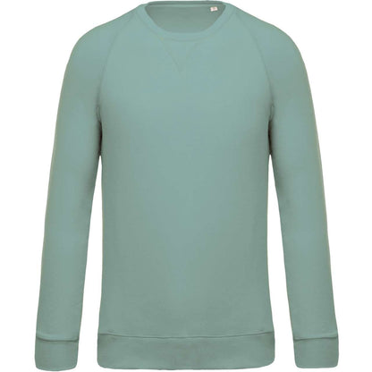 MEN'S ORGANIC COTTON CREW NECK RAGLAN SLEEVE SWEATSHIRT - Sage - Additional