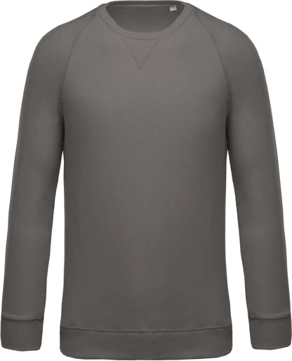 MEN'S ORGANIC COTTON CREW NECK RAGLAN SLEEVE SWEATSHIRT - Storm Grey - Main