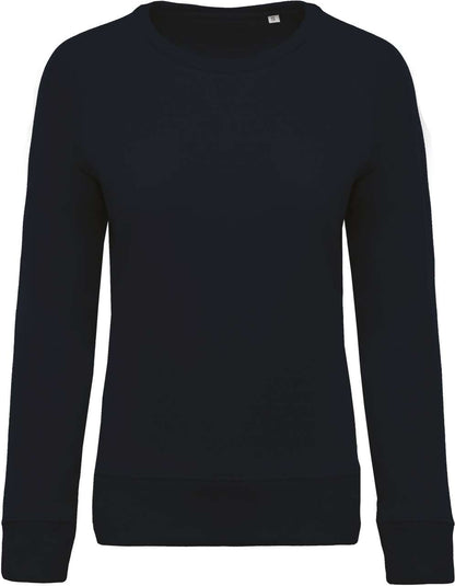 LADIES’ ORGANIC COTTON CREW NECK RAGLAN SLEEVE SWEATSHIRT - Navy - Main