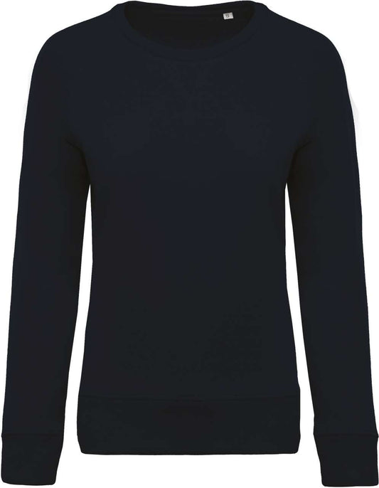 LADIES’ ORGANIC COTTON CREW NECK RAGLAN SLEEVE SWEATSHIRT - Navy - Main