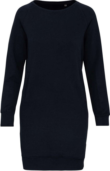 ORGANIC FLEECE LOUNGE DRESS - Navy - colorimageurl