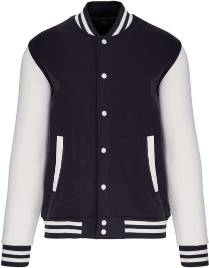 KIDS TEDDY FLEECE JACKET - Navy/White - colorimageurl