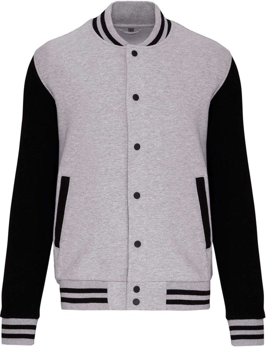 KIDS TEDDY FLEECE JACKET - Oxford Grey/Black - colorimageurl