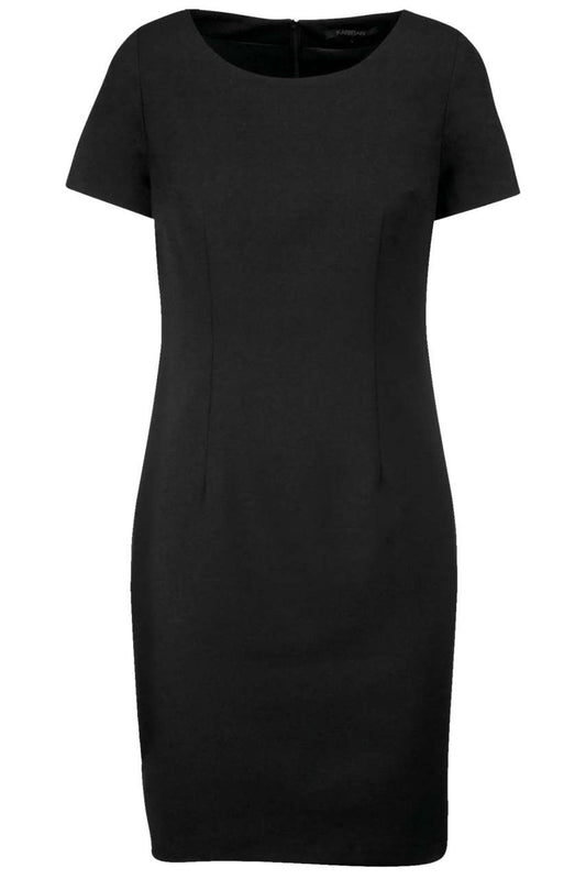 SHORT-SLEEVED DRESS - Black - colorimageurl