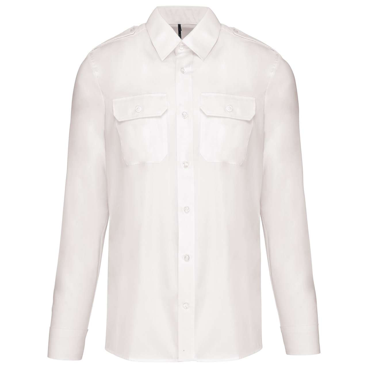 MEN'S LONG-SLEEVED PILOT SHIRT - White - colorimageurl