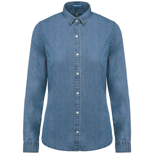 LADIES’ DENIM SHIRT - Chambray Blue - Main