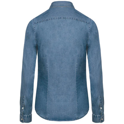 LADIES’ DENIM SHIRT - Chambray Blue - Additional