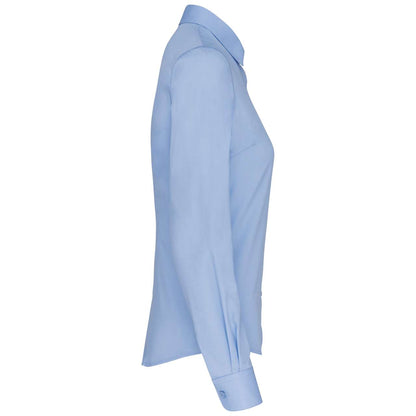 LADIES’ LONG-SLEEVED COTTON POPLIN SHIRT - Bright Sky - Additional