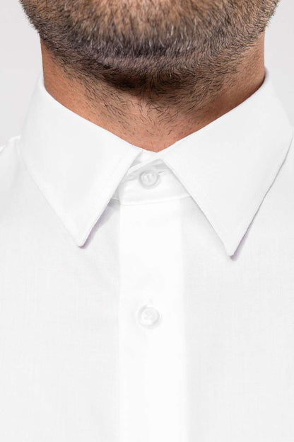 MEN'S FITTED LONG-SLEEVED NON-IRON SHIRT - Black - Additional