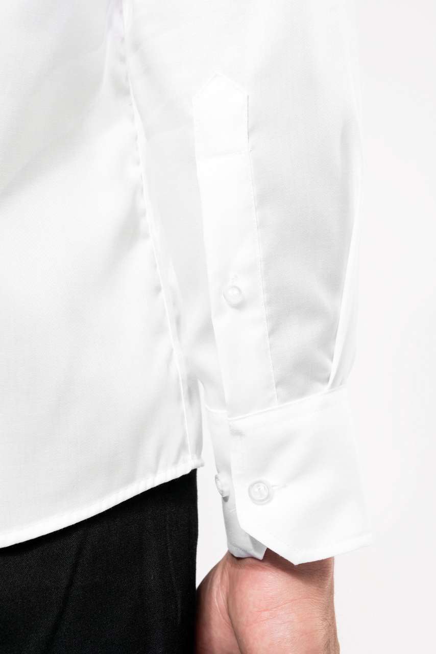 MEN'S FITTED LONG-SLEEVED NON-IRON SHIRT - Black - Additional