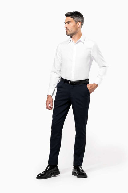 MEN'S FITTED LONG-SLEEVED NON-IRON SHIRT - Black - Additional