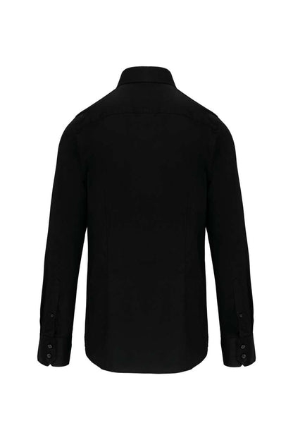 MEN'S FITTED LONG-SLEEVED NON-IRON SHIRT - Black - Additional