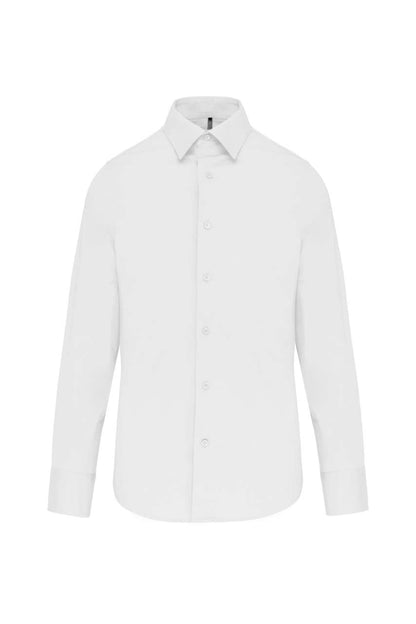 MEN'S FITTED LONG-SLEEVED NON-IRON SHIRT - White - Main