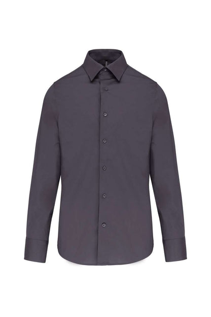 MEN'S FITTED LONG-SLEEVED NON-IRON SHIRT - Zinc - Main
