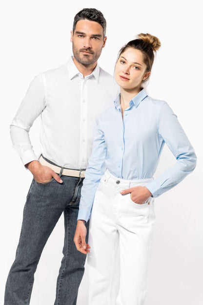 LADIES' LONG-SLEEVED STRETCH SHIRT - Zinc - Additional