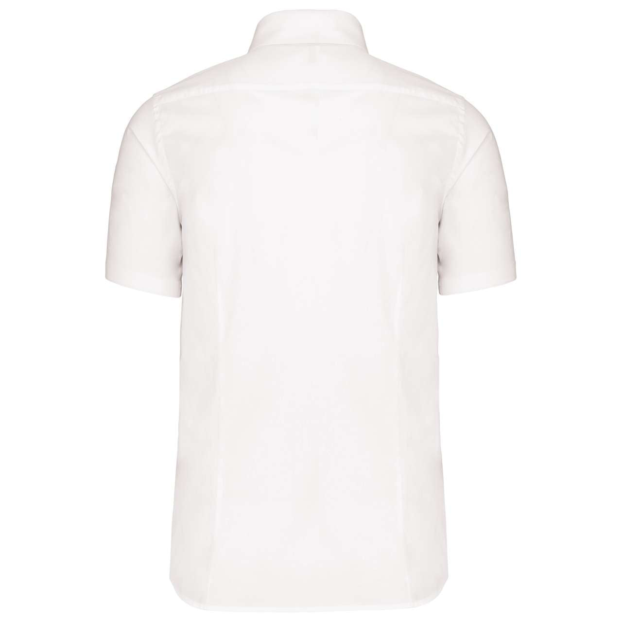 SHORT-SLEEVED COTTON/ELASTANE SHIRT - White - Additional