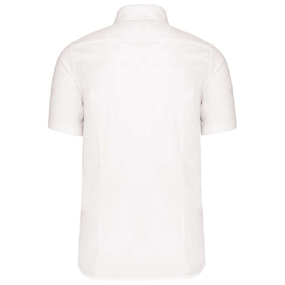 SHORT-SLEEVED COTTON/ELASTANE SHIRT - White - Additional