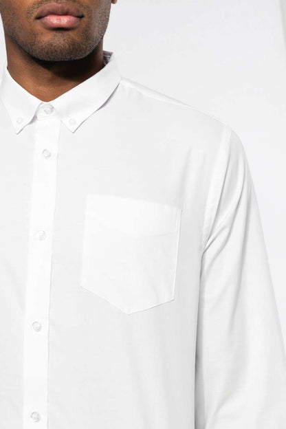 MEN'S LONG-SLEEVED OXFORD SHIRT - Black - Additional