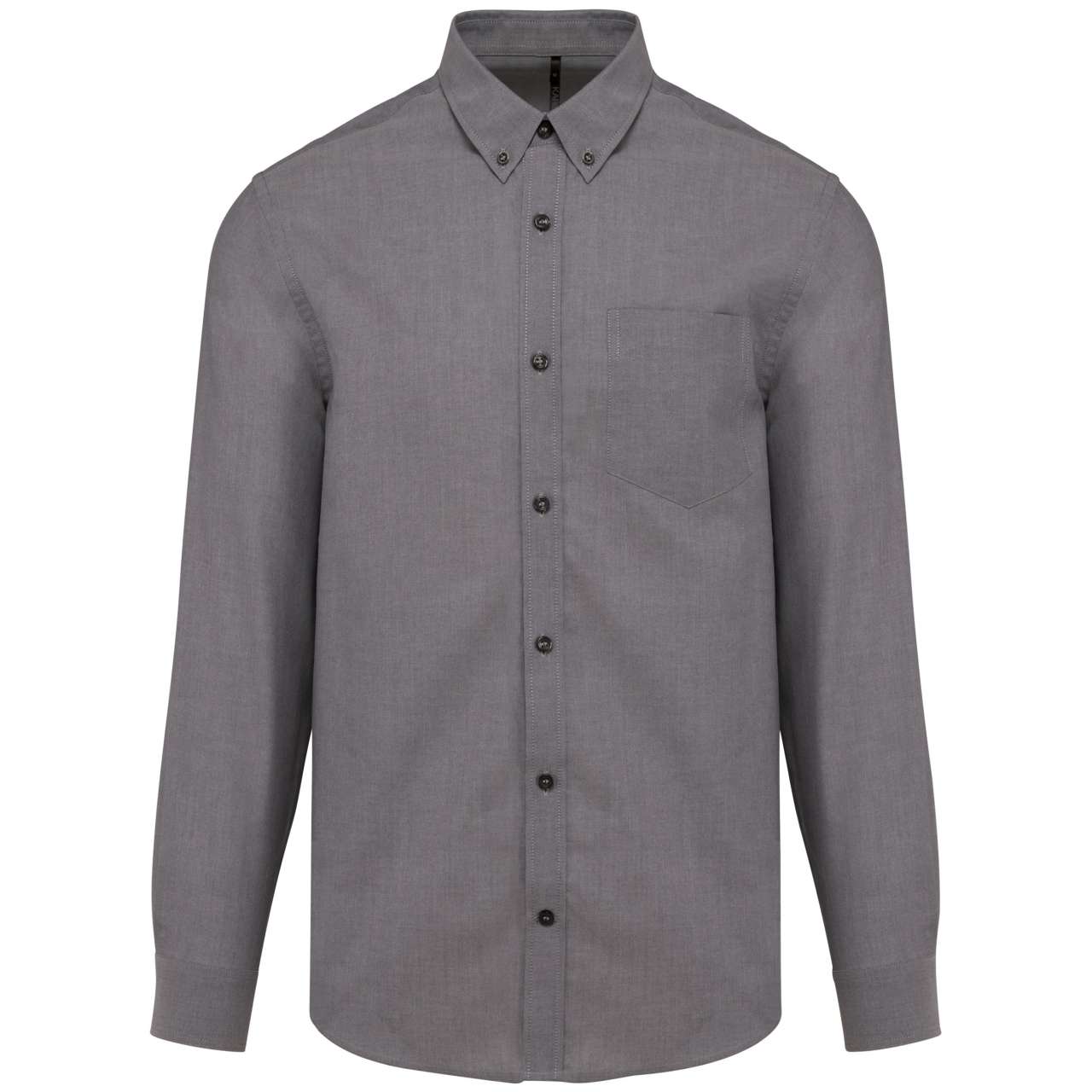 MEN'S LONG-SLEEVED OXFORD SHIRT - Oxford Silver - Main