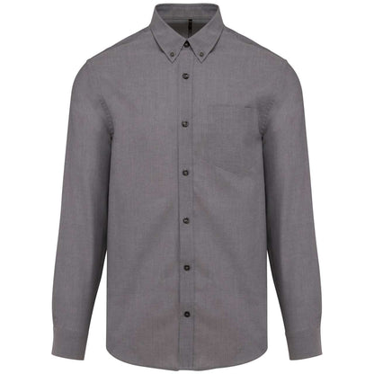 MEN'S LONG-SLEEVED OXFORD SHIRT - Oxford Silver - Main