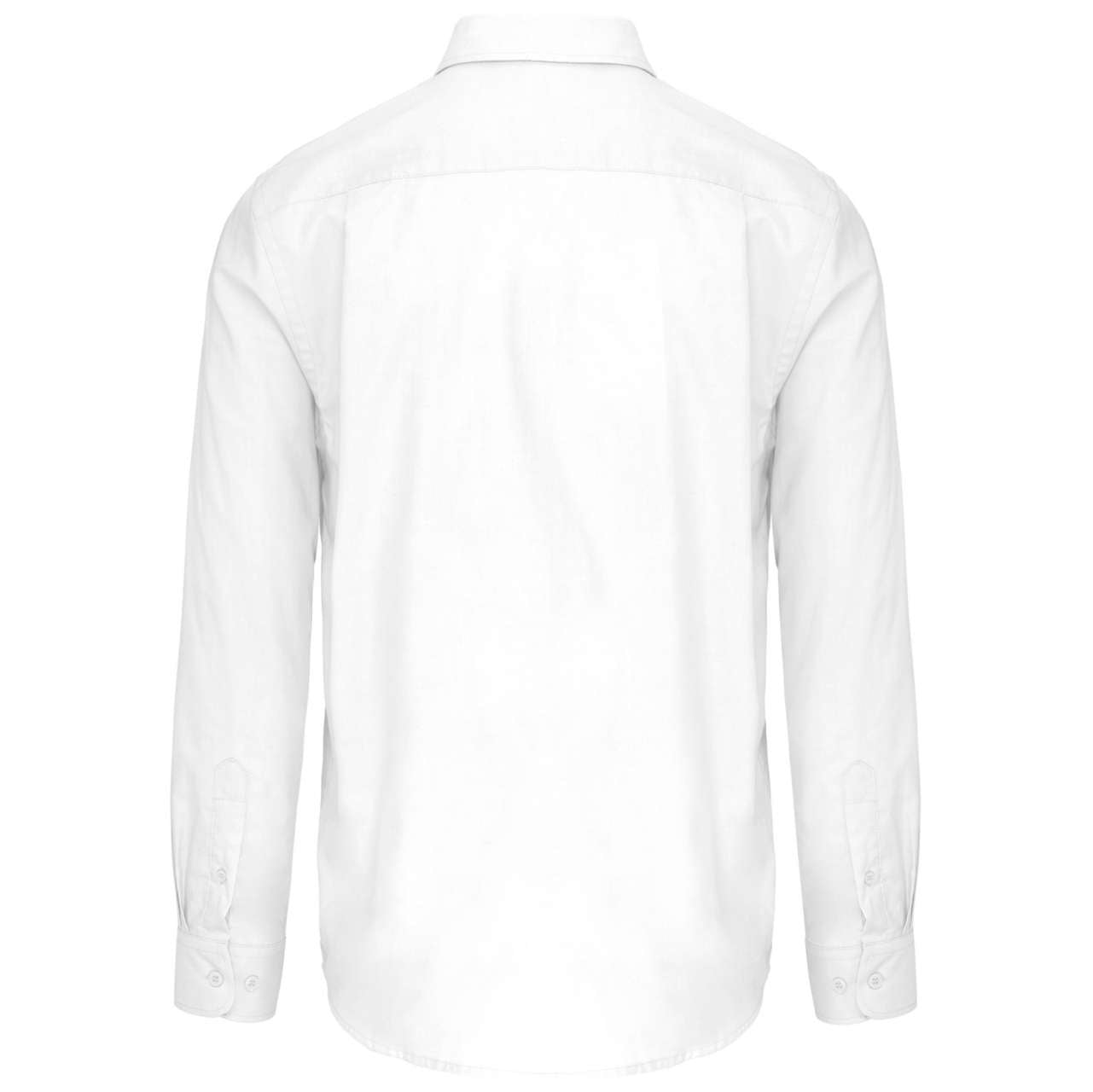 MEN'S LONG-SLEEVED OXFORD SHIRT - White - Additional