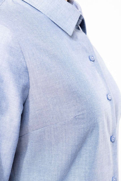 LADIES' LONG-SLEEVED OXFORD SHIRT - Oxford Blue - Additional