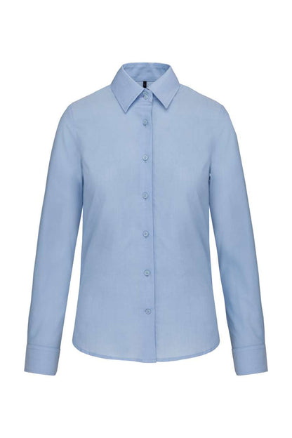 LADIES' LONG-SLEEVED OXFORD SHIRT - Oxford Blue - Main