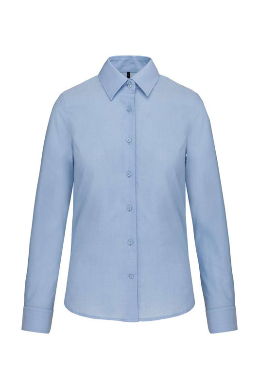 LADIES' LONG-SLEEVED OXFORD SHIRT - Oxford Blue - Main