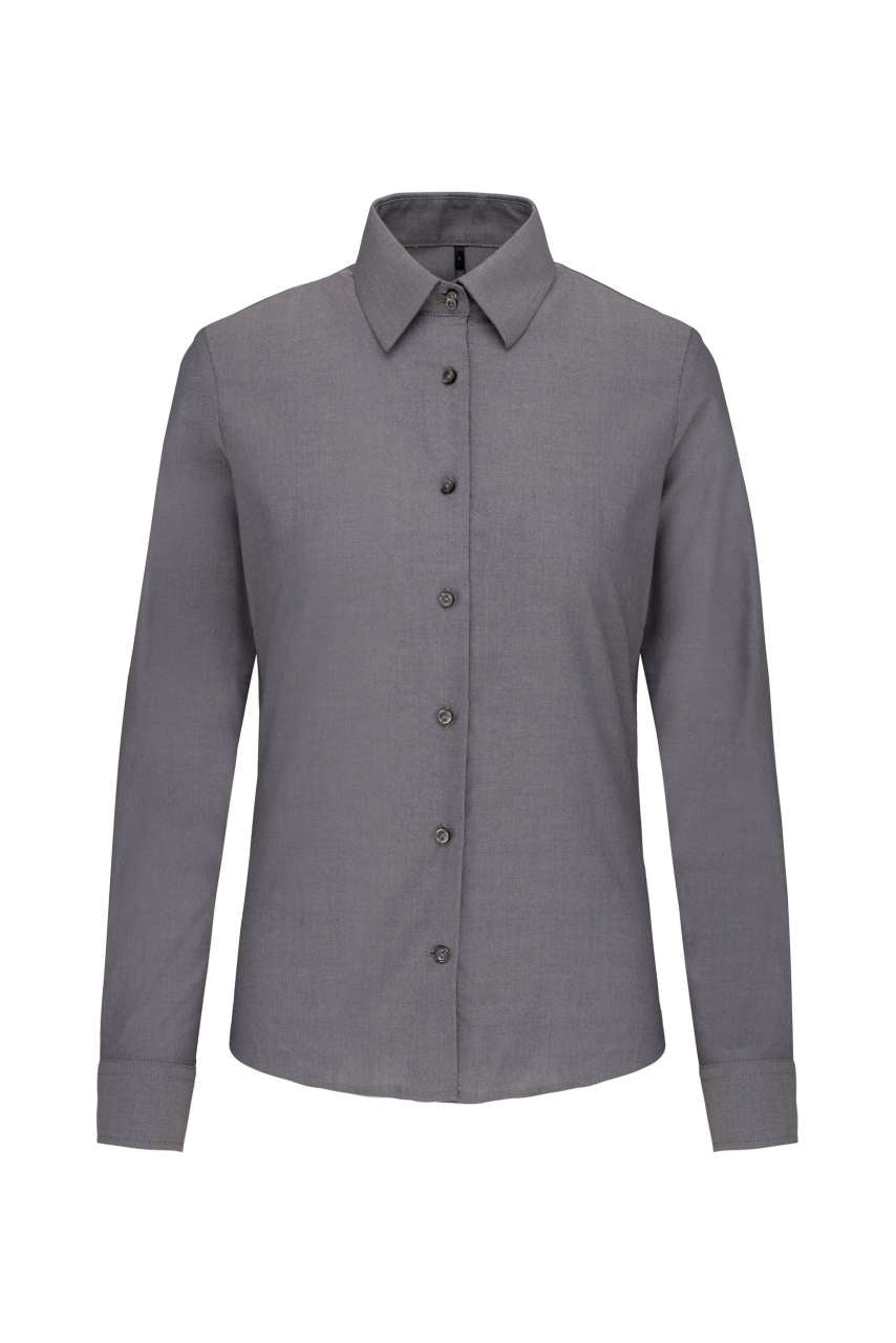 LADIES' LONG-SLEEVED OXFORD SHIRT - Oxford Silver - Main