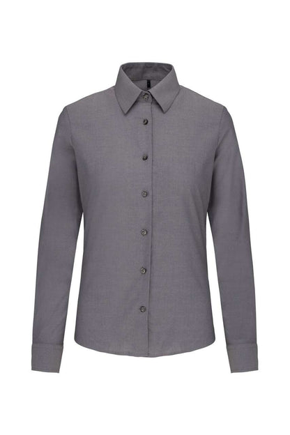 LADIES' LONG-SLEEVED OXFORD SHIRT - Oxford Silver - Main