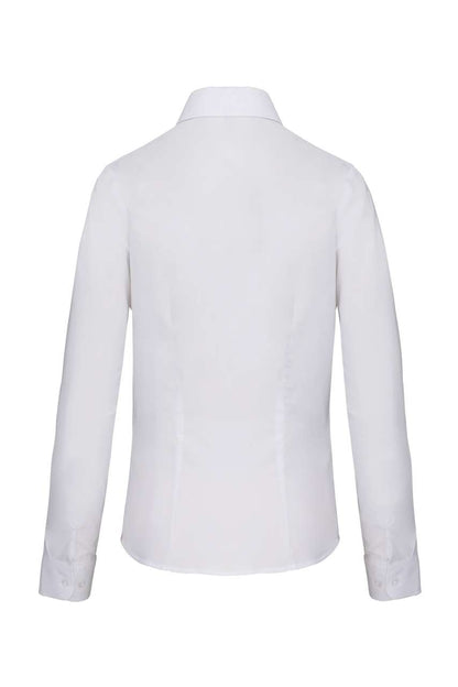 LADIES' LONG-SLEEVED OXFORD SHIRT - White - Additional