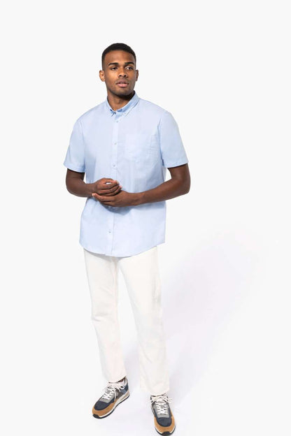 MEN'S SHORT-SLEEVED OXFORD SHIRT - Oxford Blue - Additional