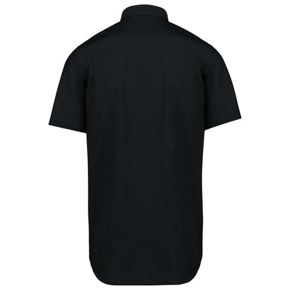 MEN'S SHORT-SLEEVED OXFORD SHIRT - Black - Additional