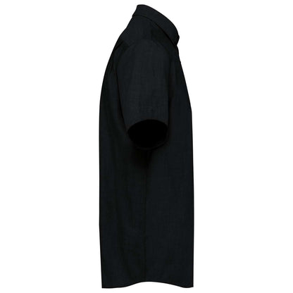MEN'S SHORT-SLEEVED OXFORD SHIRT - Black - Additional