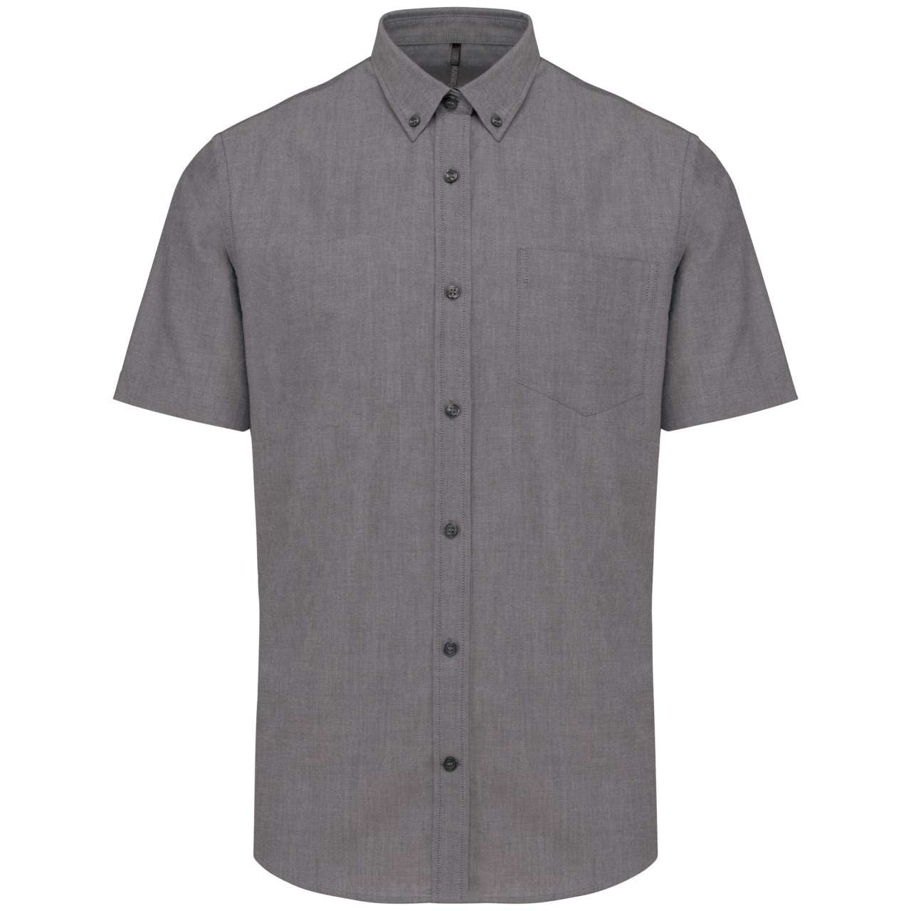 MEN'S SHORT-SLEEVED OXFORD SHIRT - Oxford Silver - Main