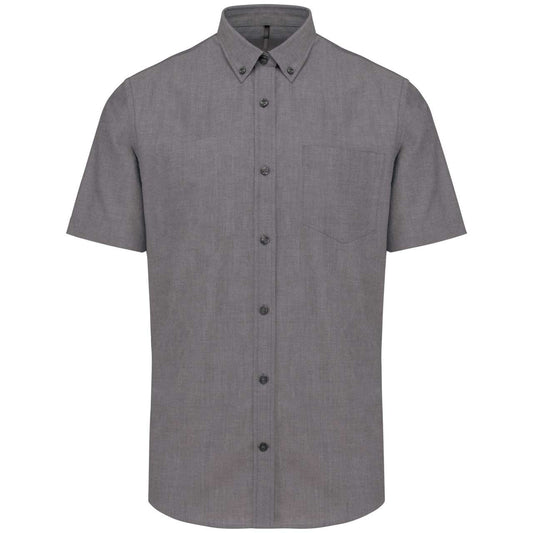 MEN'S SHORT-SLEEVED OXFORD SHIRT - Oxford Silver - Main
