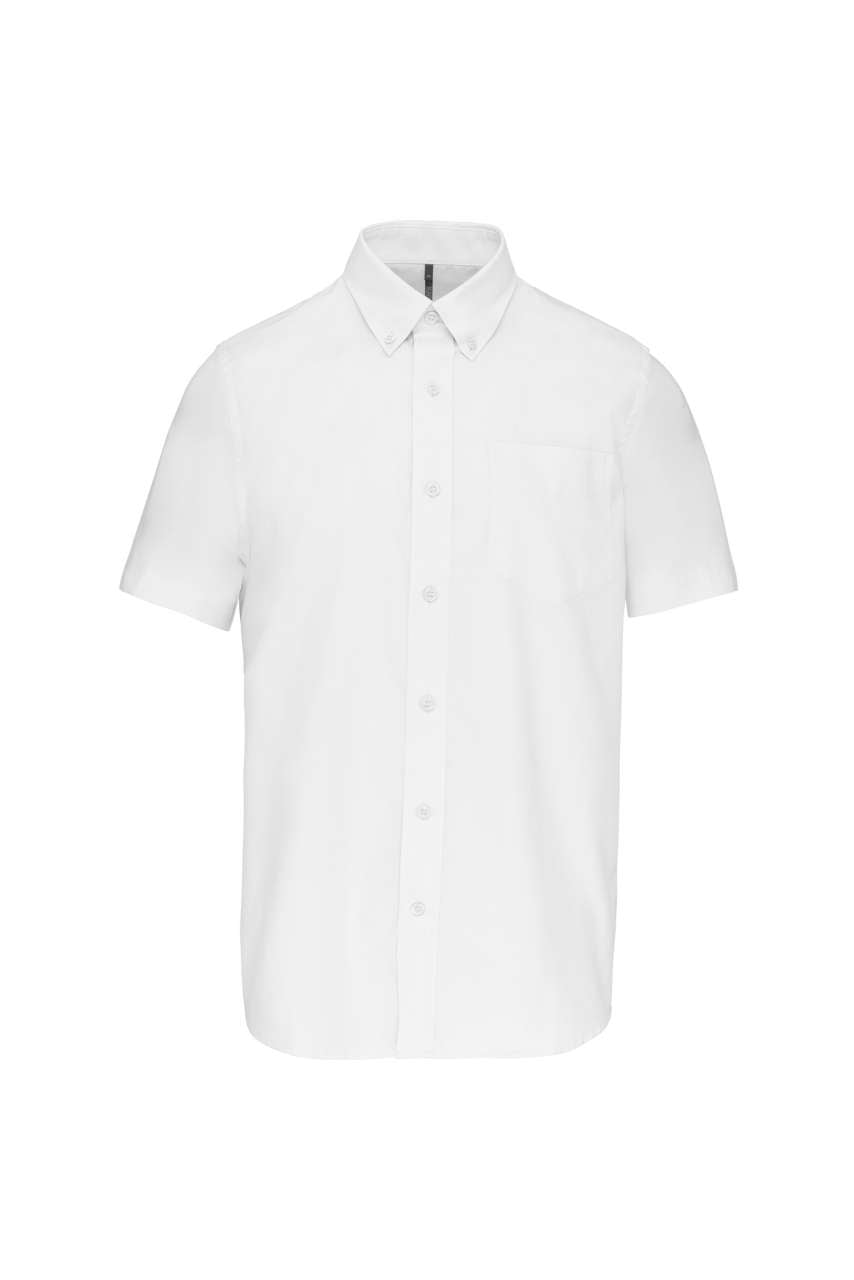 MEN'S SHORT-SLEEVED OXFORD SHIRT - White - Main
