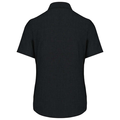 LADIES' SHORT-SLEEVED OXFORD SHIRT - Black - Additional