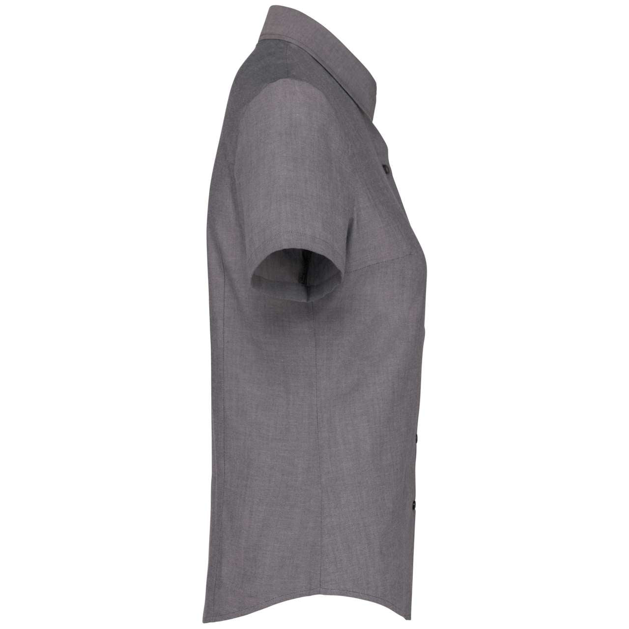 LADIES' SHORT-SLEEVED OXFORD SHIRT - Oxford Silver - Additional