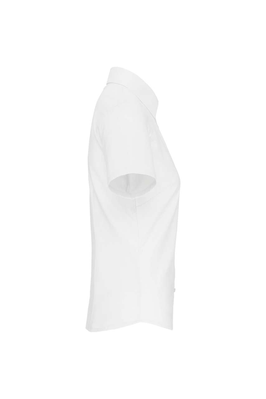 LADIES' SHORT-SLEEVED OXFORD SHIRT - White - Additional