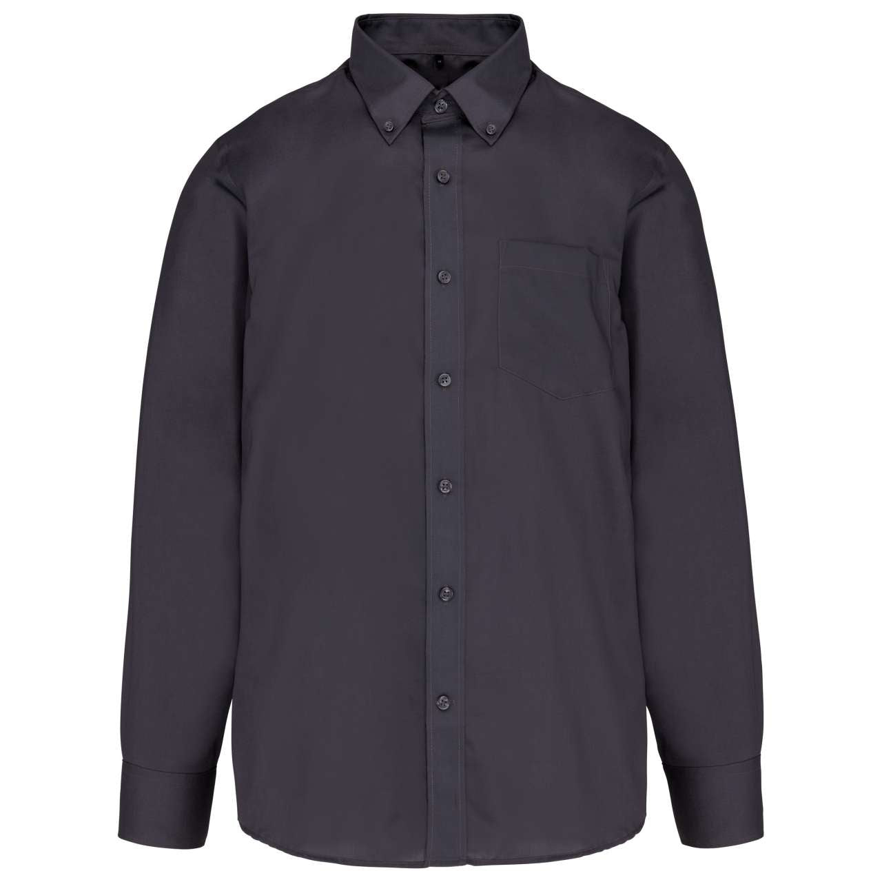 LONG-SLEEVED NON-IRON SHIRT - Zinc - Main