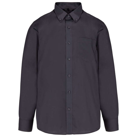 LONG-SLEEVED NON-IRON SHIRT - Zinc - Main