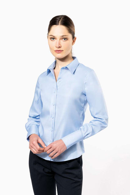 LADIES' LONG-SLEEVED NON-IRON SHIRT - White - Model
