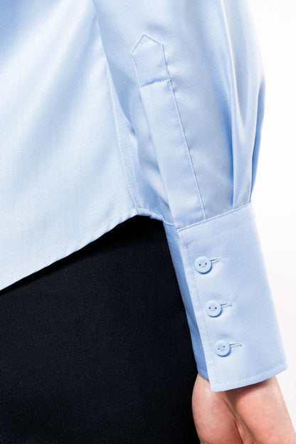 LADIES' LONG-SLEEVED NON-IRON SHIRT - White - Additional